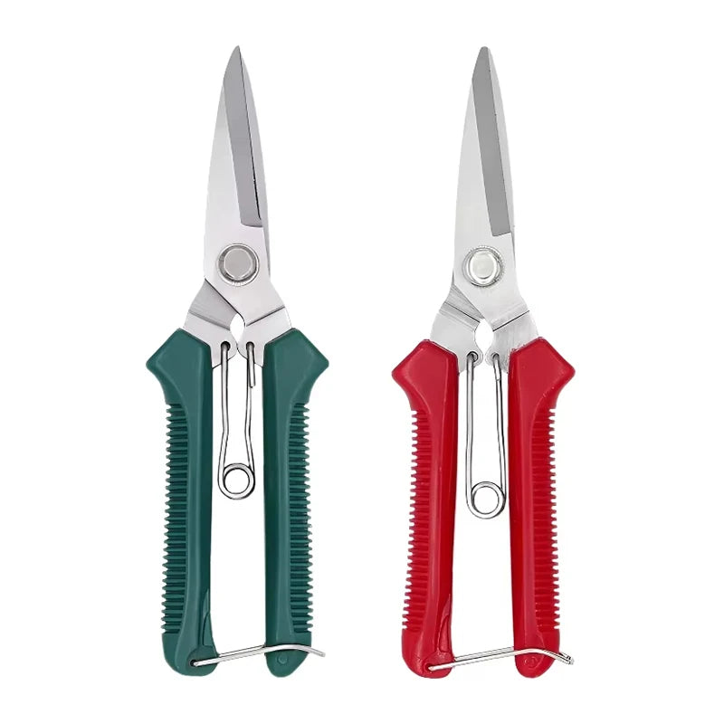 Garden Pruning Shears – Straight-Head Non-Slip Stainless Steel Bonsai & Household Scissors