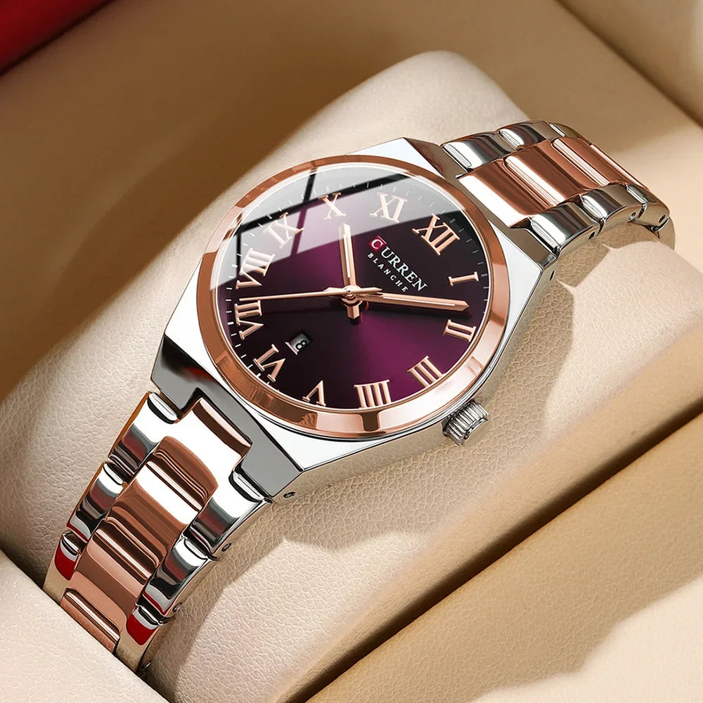 Stylish Waterproof Women’s Stainless Steel Bracelet Watch