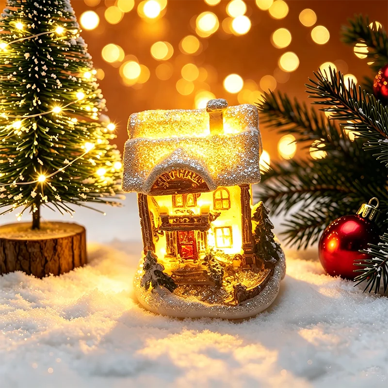 Christmas House Light Decorations For Home Ornaments Kids Xmas Gift New Year 2025 Navidad Decor Bedroom Night Light With Battery