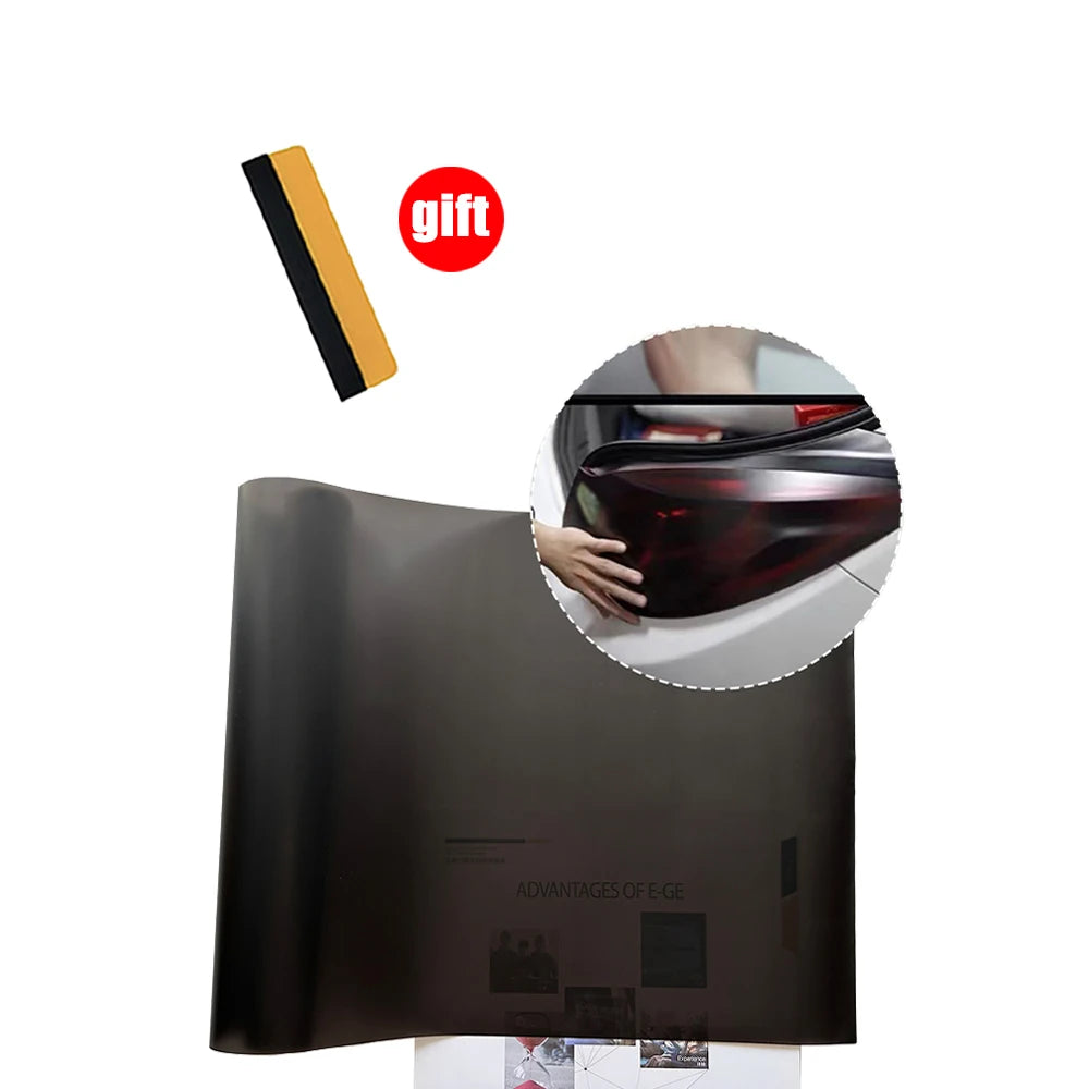 30cm Car Headlight Taillight Smoke Black PVC Films Car Vinyl film Tint Headlight Taillight Wrap Cover Sticker for Car Accessorie