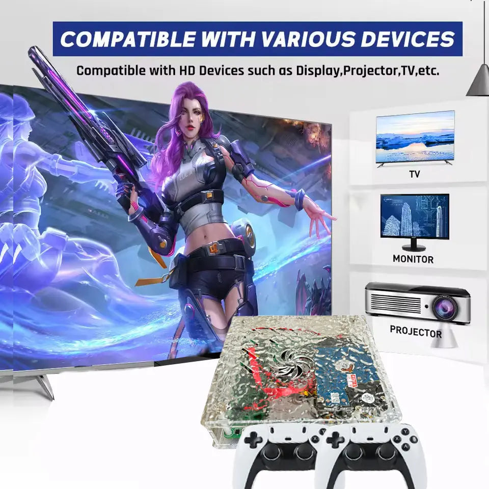 LZAKMR X9 Game Console — 1TB, 60+ Emulators, 4K HD Output, Plug-and-Play Home Game Box