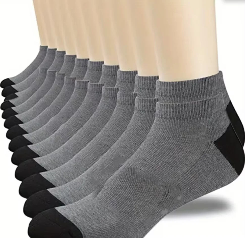 Men's Cotton Blend Crew Socks, 5 or 10 Pairs