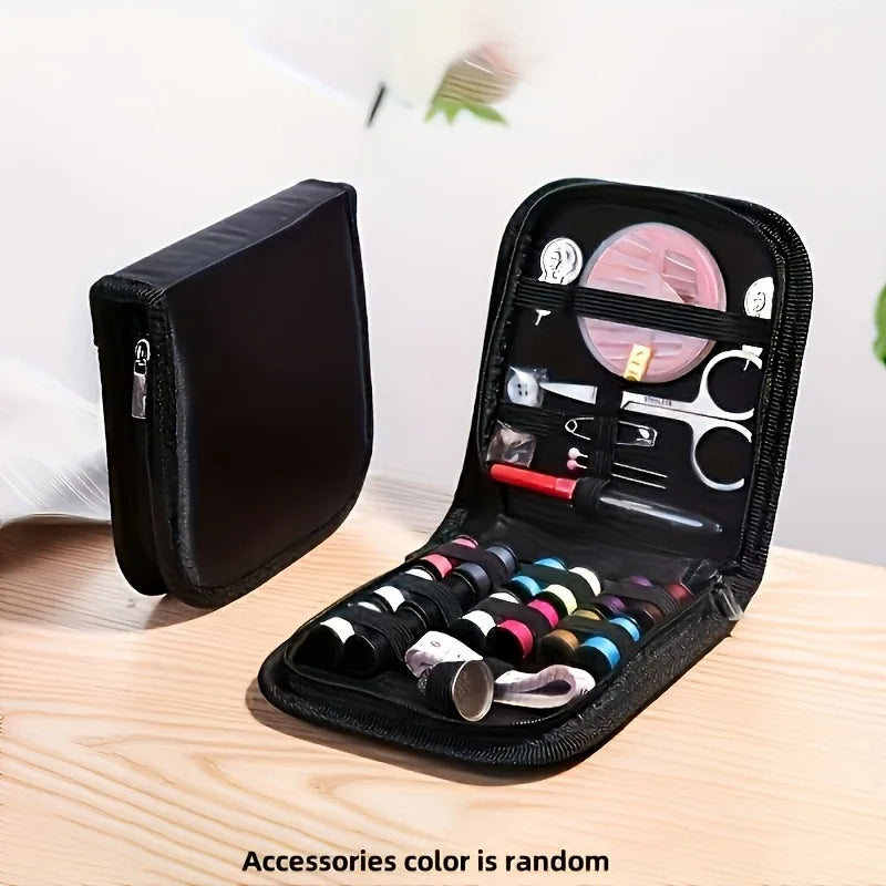 Travel Sewing Kit – Cotton Thread & Metal Tools, Large Capacity, OPP Bag for Home & Tailor Shops