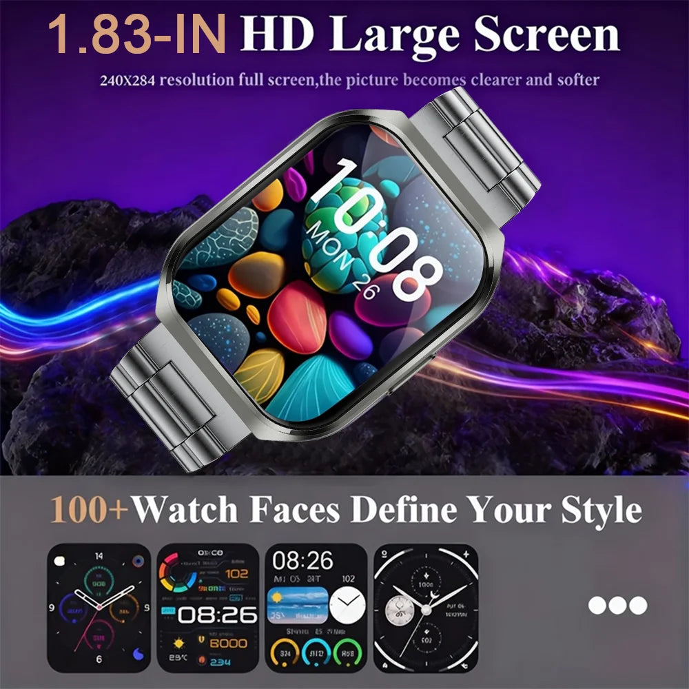 Men's Smart Watch — 1000mAh Long Standby, IP68, BT Calling
