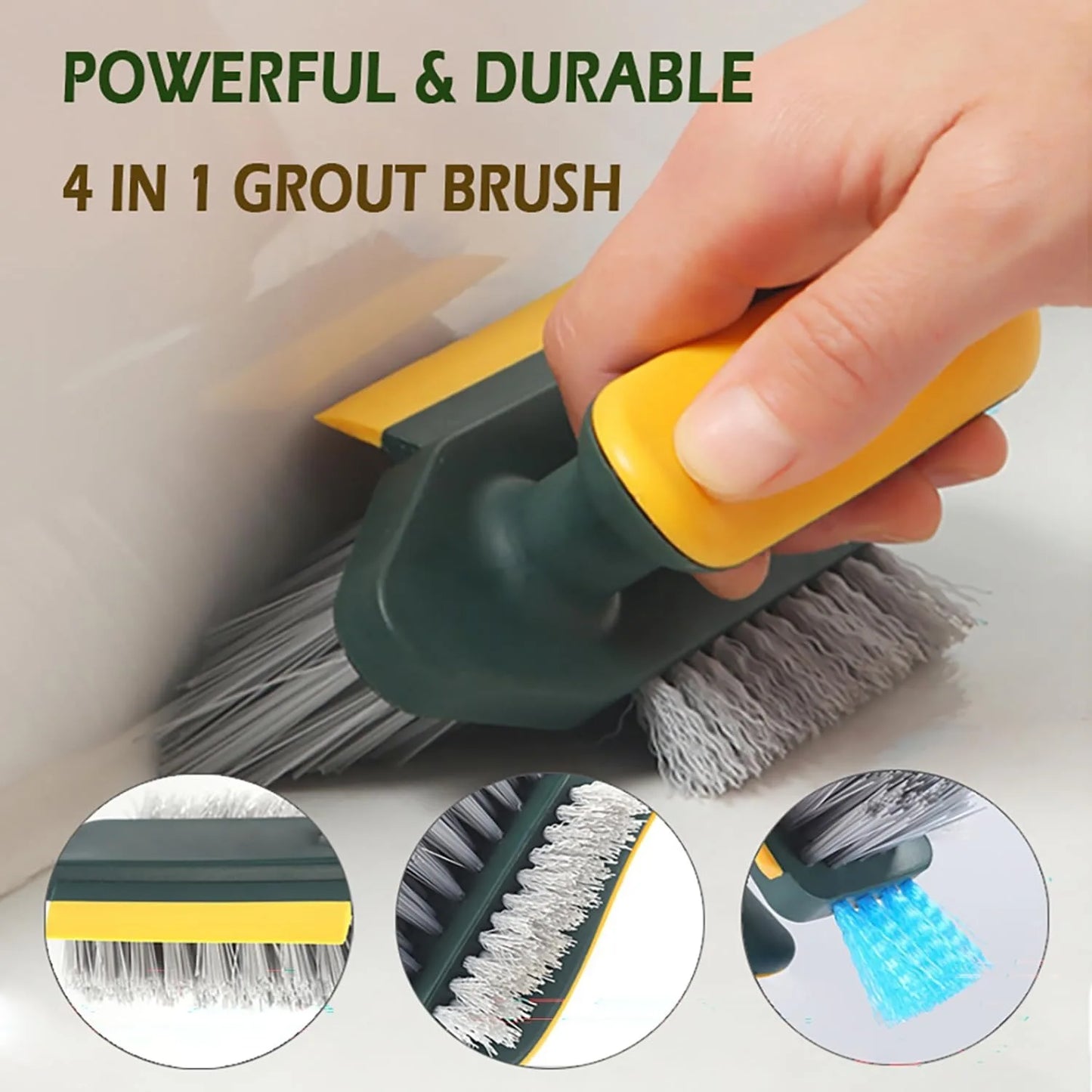 1Pcs 2-In-1 Handheld Cleaning Brush - No Dead Spot Multi-Functional for Crevices Windows Stoves Doors Laundry Tables
