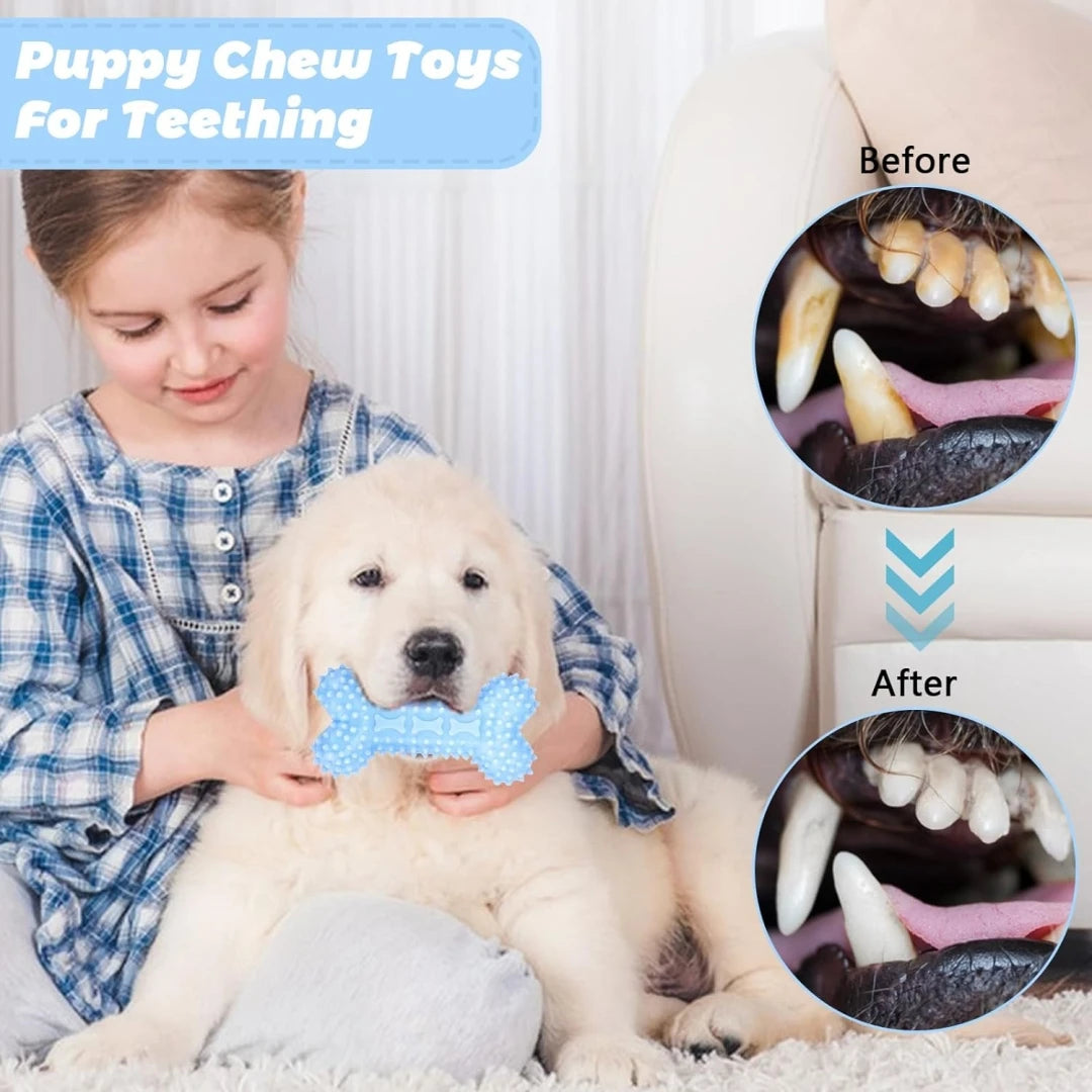 3-Pack Puppy Chew Toys - Soft Rubber & Rope Set – photo 6