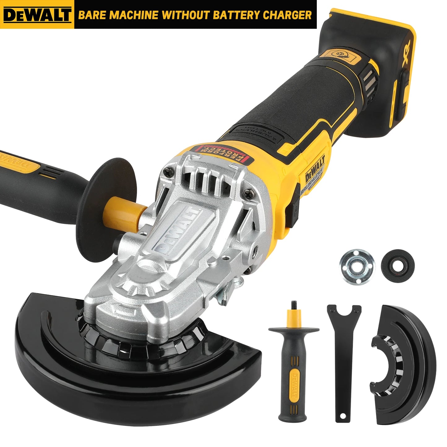 DEWALT  DCG405FN Angle Grinder 18V Brushless Motor Cordless Cutting Machine 125mm Rechargeable Handheld Polishing Machine