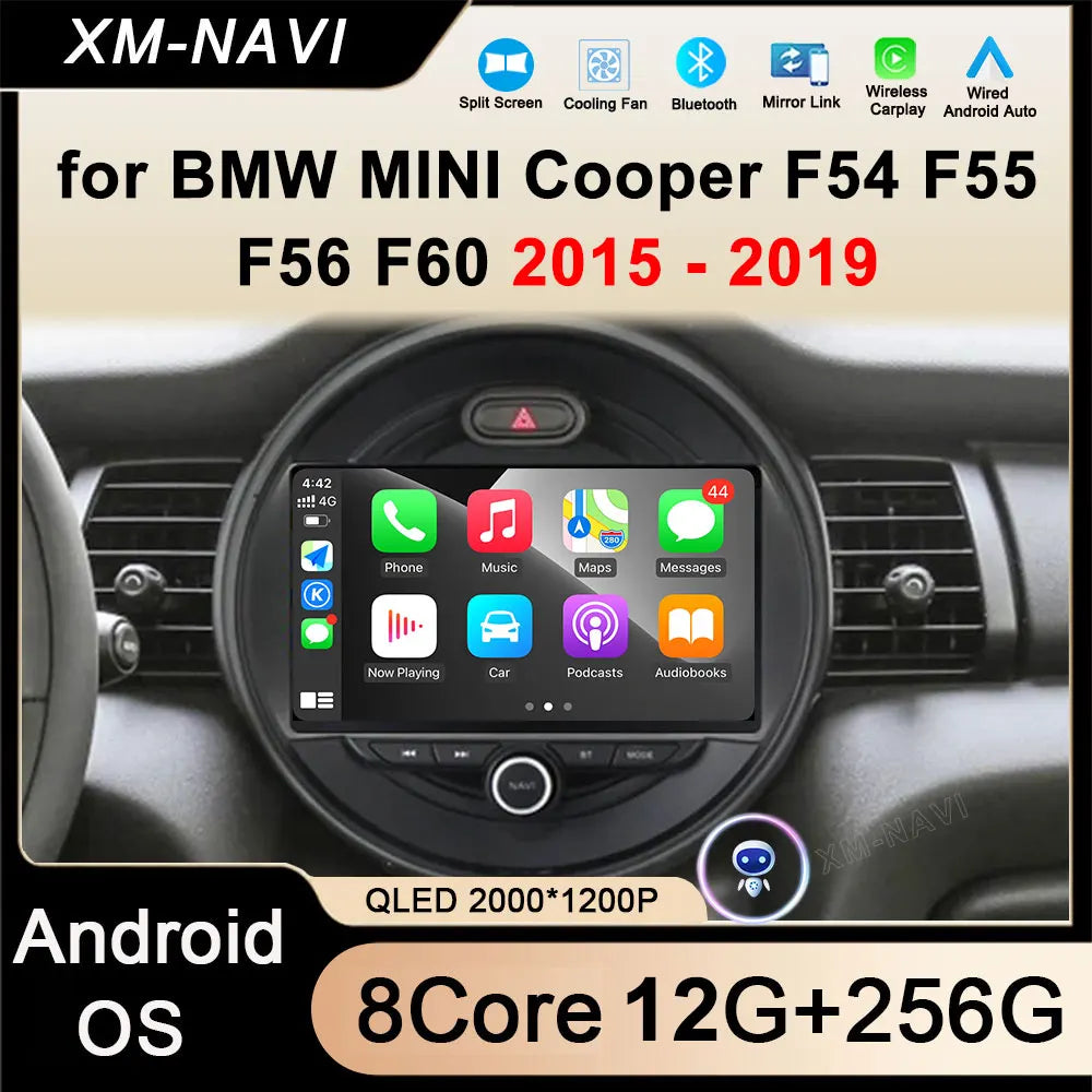 Car Stereo with Apple CarPlay & Android Auto, Compatible with Mini Cooper F54 F55 F56 F60