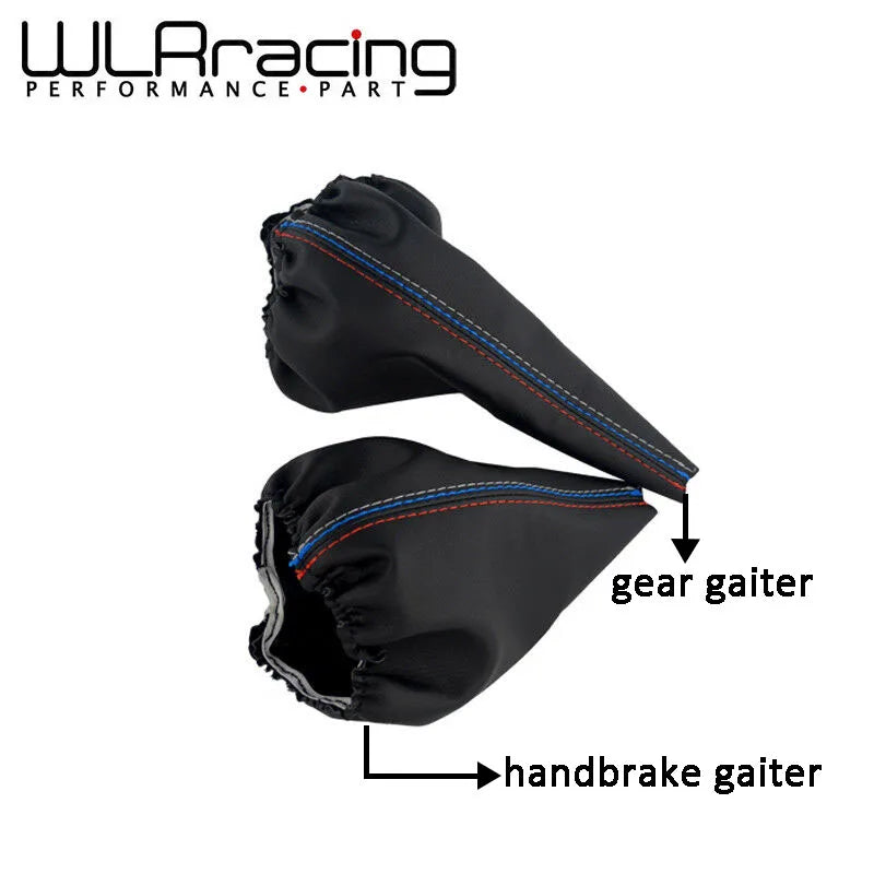 WLR RACING - Shift Gear Stick Manual Handbrake Gaiter Shift Boot Leather Boot Car-Styling For BMW 3 Series E36 E46 M3 Car SBC13