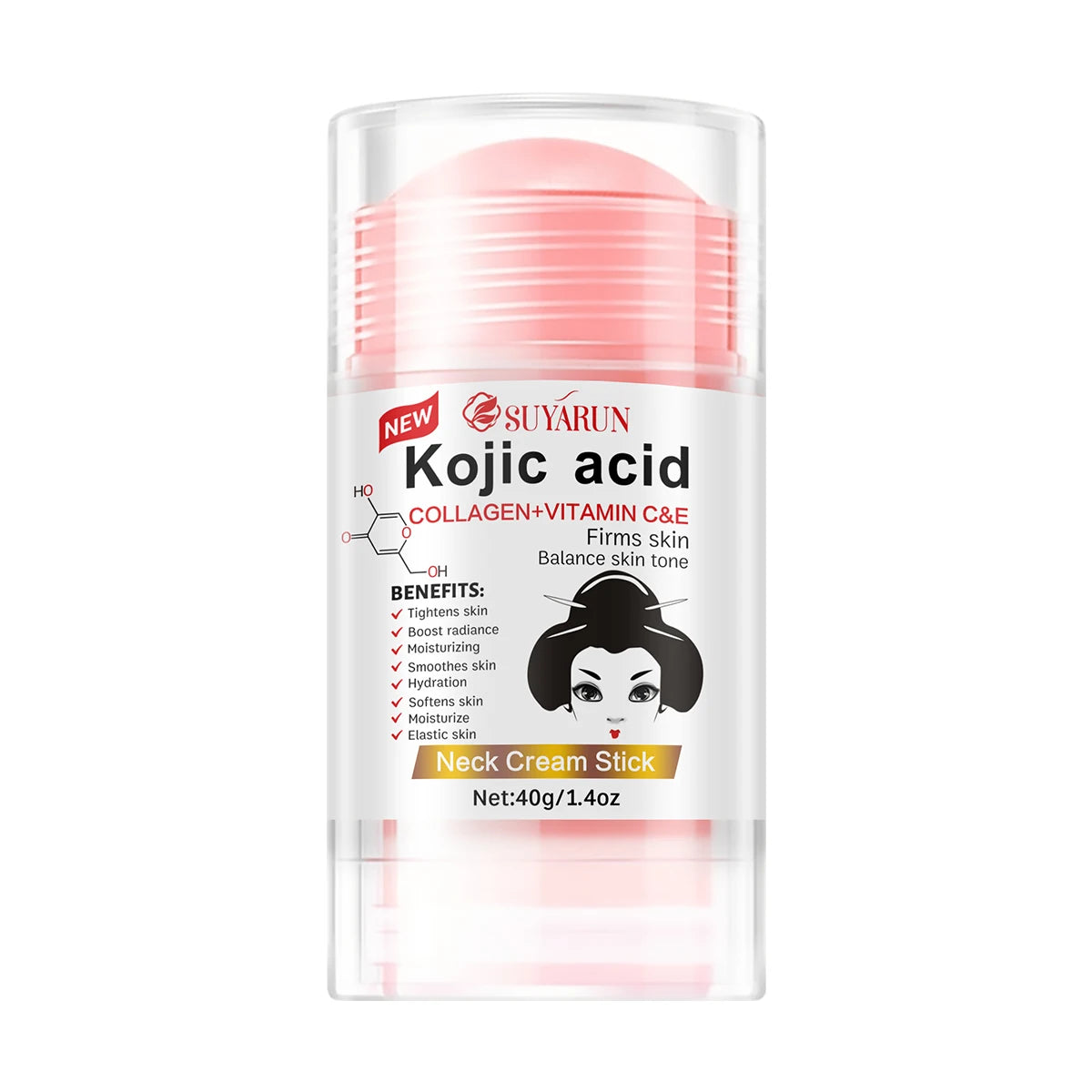 SUYARUN Kojic Acid Care Cream Stick Care Deep moisturizes and nourishes your dry rough skin with neck care cream.