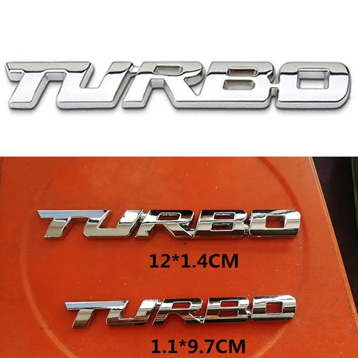 Car Body TURBO 3D Sticker Metal Emblem Decal Decoration Car Styling Tailgate Badge Decoration Sticker Automotive Accessories