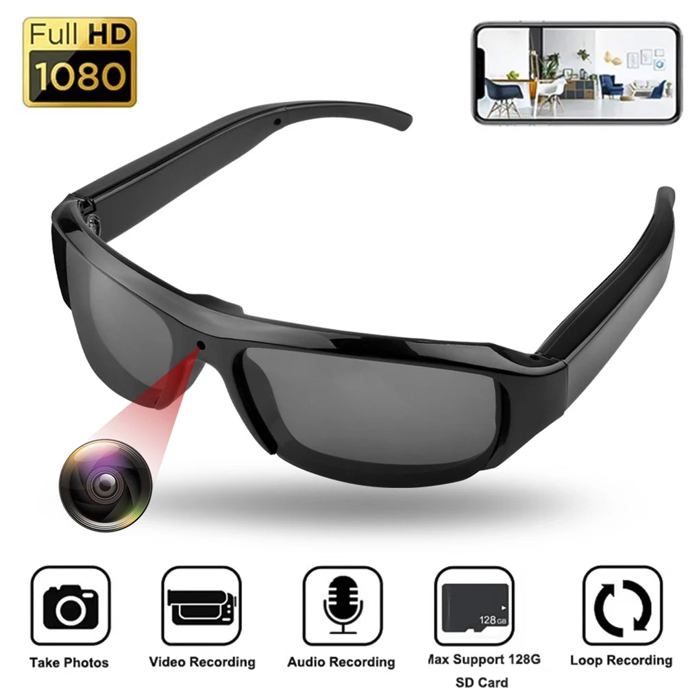 1080P Glasses Camera — Wearable POV Recorder for Driving