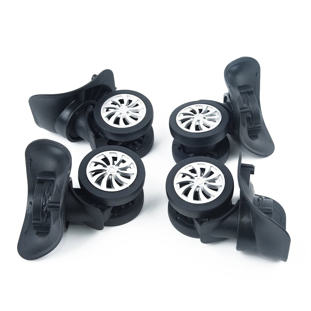4Pcs Suitcase Luggage Replacement Luggage Suitcase Wheels Swivel Universal Wheel Black For Travelling Bag Travel Suitcase