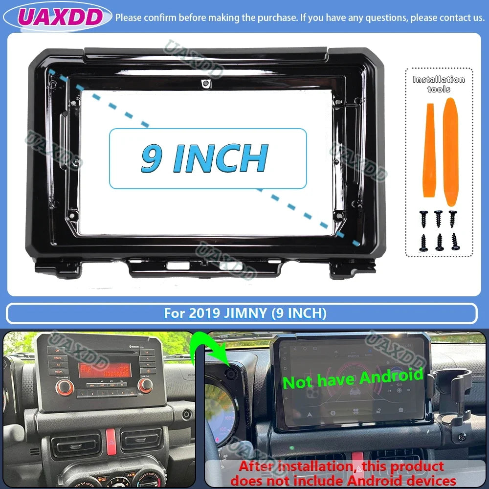 9" Dash Fascia & Wiring Harness Kit for 2019 Suzuki Jimny — Android Stereo Install Frame