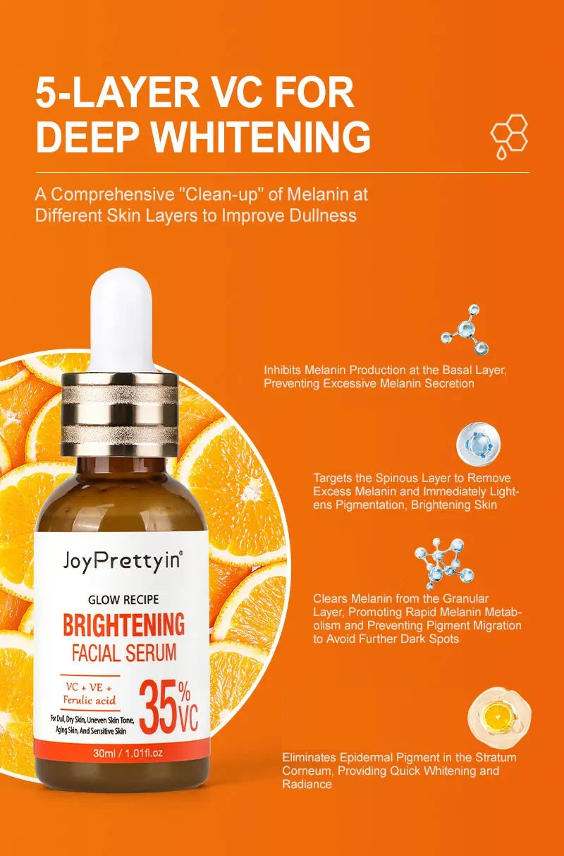 Vitamin C Whitening Facial Serum Hyaluronic Moisturizing Repair Anti-aging Repair Dull Face Essence Firming Skin Care Products