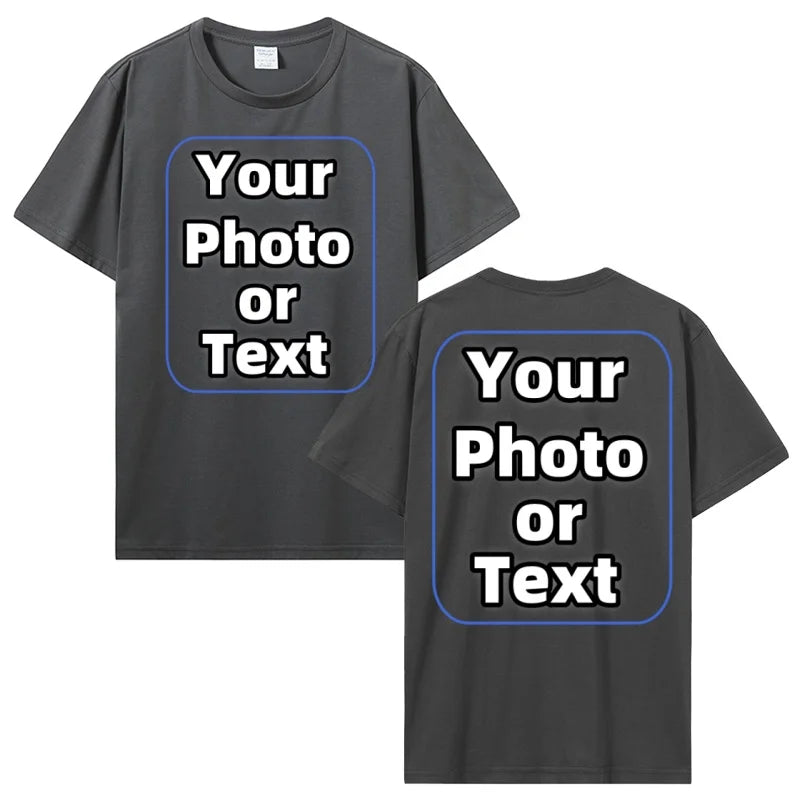 Custom T Shirt Make Your Design Logo Text Cotton Tshirt Personalized Gift Customized Your Design T-shirt Diy Men Women Tees Tops