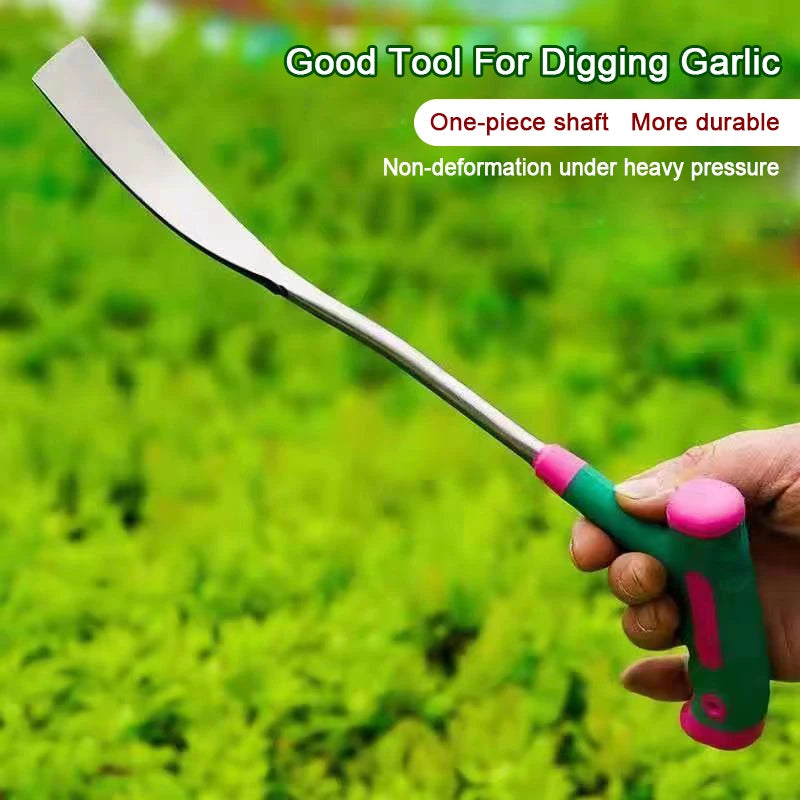 New Garlic Digging Shovel Agricultural Stainless Steel Flower Shovel Gardening Weeding Dig Wild Herbs 3-Point Shovel Garden Tool