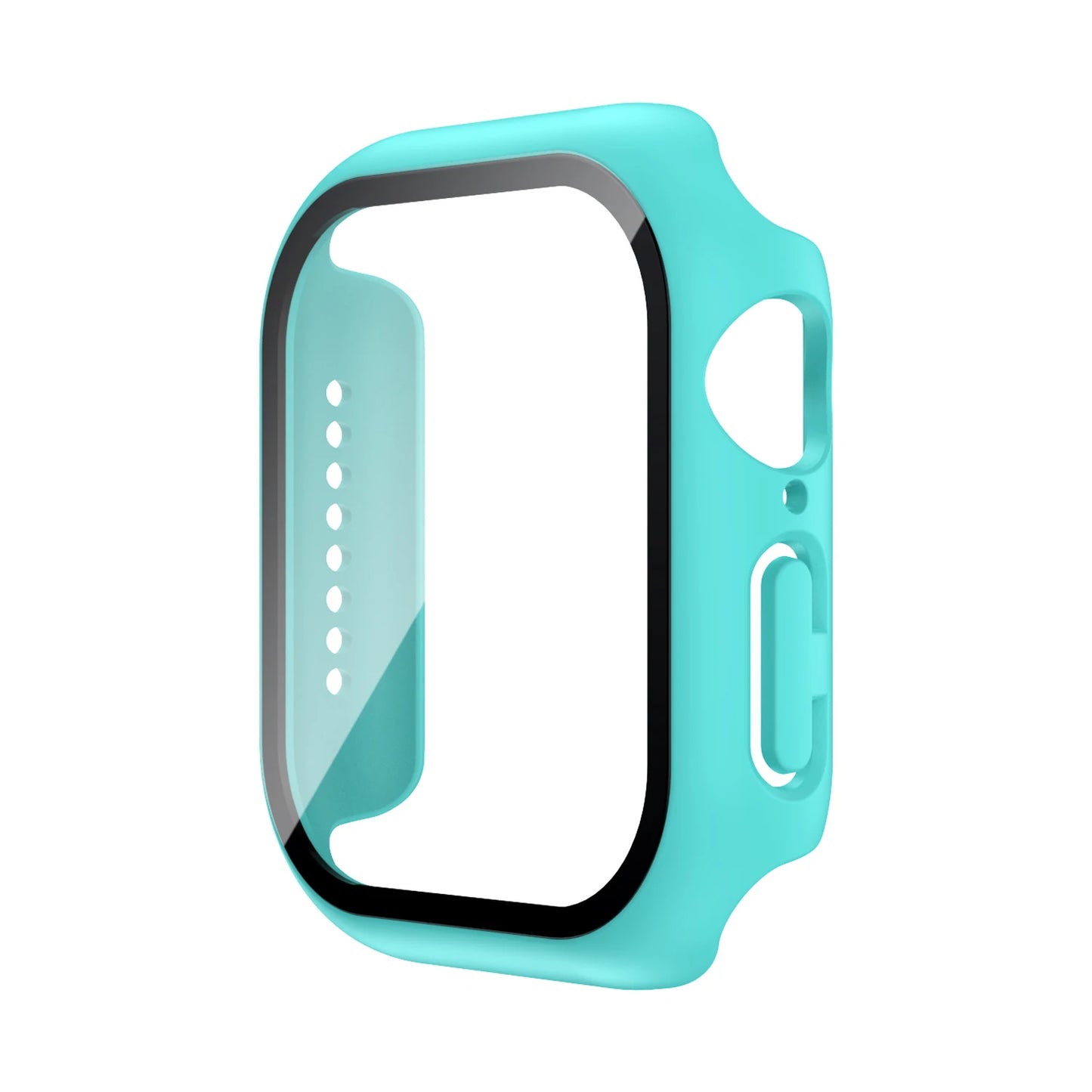 Apple Watch Tempered Glass Case + Screen Protector – Series 1–11, SE & Ultra 2 (38–46mm)