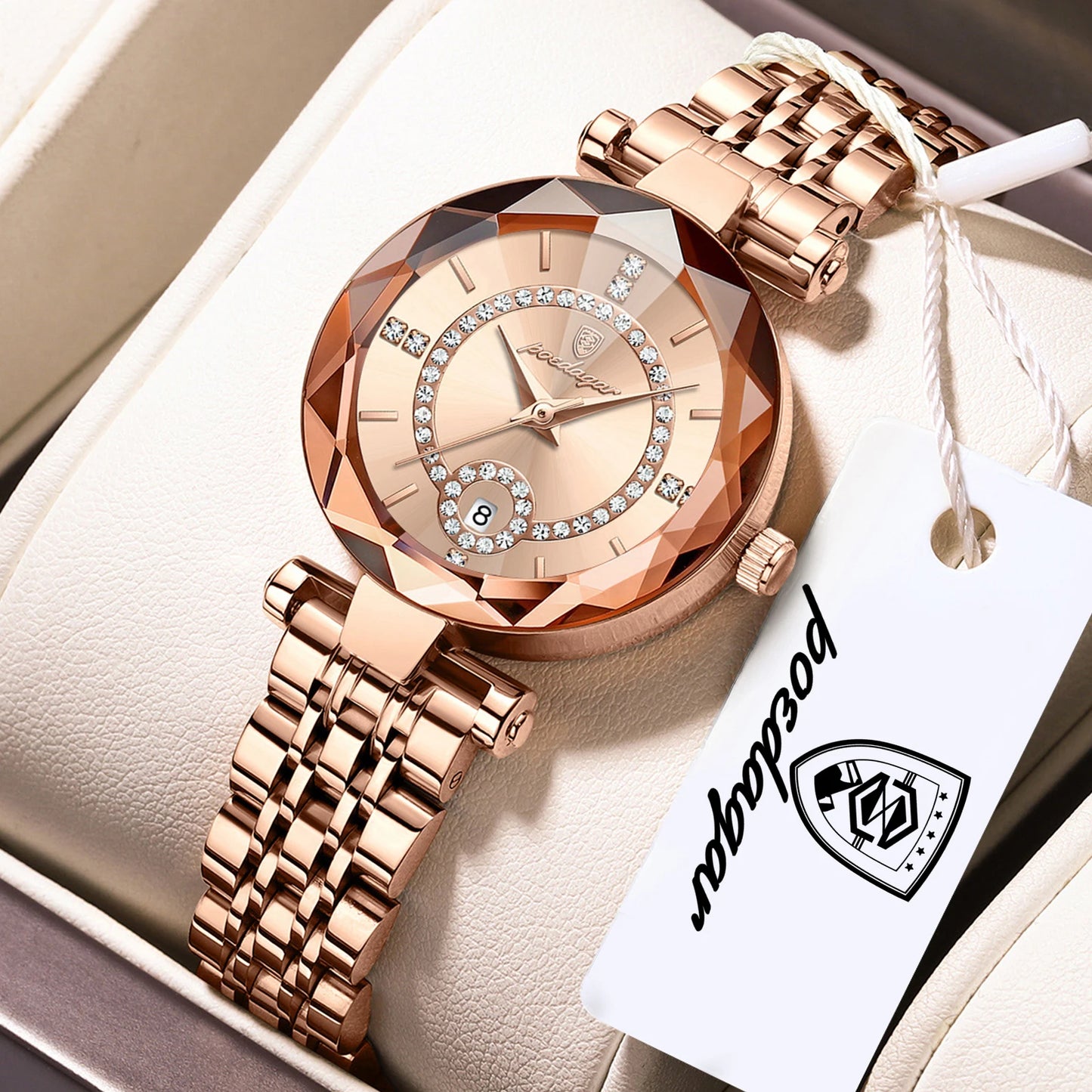 POEDAGAR High Quality Exquisite Wristwatch For Woman Waterproof Stainless Steel Date Quartz Ladies Watch Elegant Women's Watches