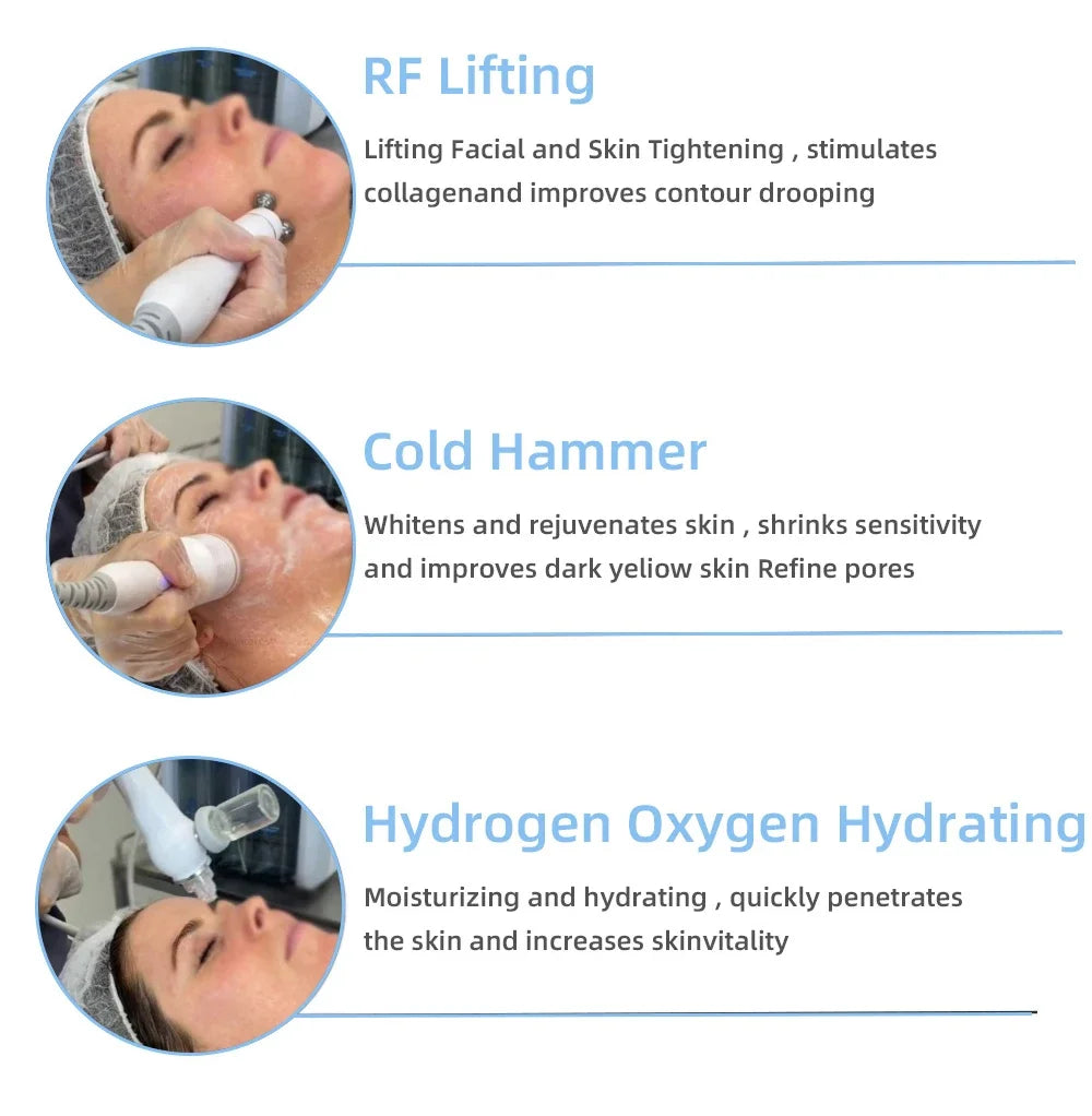 7in1Small Bubble Facial Machine Water Oxygen Jet Hydro Diamond Peeling Microdermabrasion Deep water replenishment Deep cleaning
