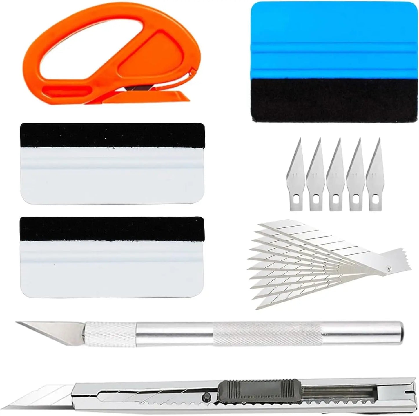 Car Vinyl Wrap Tools Kit Rubber Squeegee Mini Scraper for Installing Car Stickers Window Film Tint Application Tools