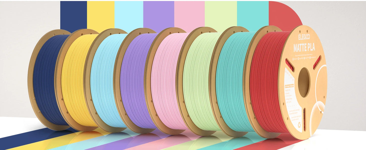 ELEGOO Matte PLA Filament 1KG,1.75mm FDM 3D Printer Filament Dimensional Accuracy +/- 0.02mm, 1kg Carboard Spool (2.2lbs)