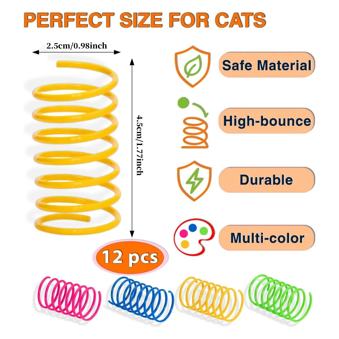 24-Piece Plastic Spiral Spring Cat Toy Set – photo 2