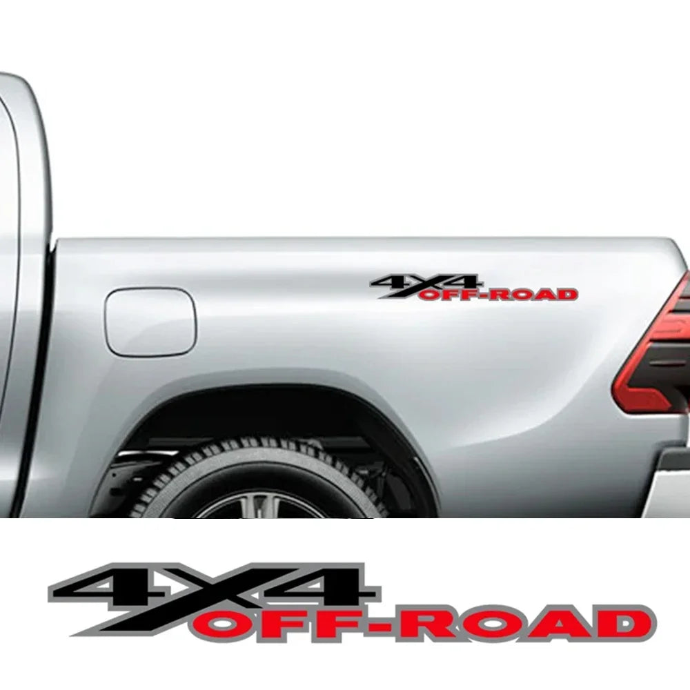 2Pcs 4X4 Off Road Stickers Car Graphics Decor Decal For Ford F150 Chevrolet Silverado GMC Sierra Dodge Ram Isuzu Dmax Pickup