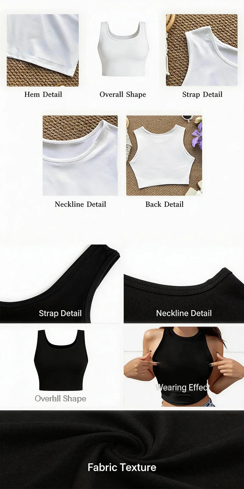 Vibrant Cherry Print Crew Neck Tank Top FashionSleeveless Crop Tops Soft and Breathable Women's Cropped T Shirt Clothes Female
