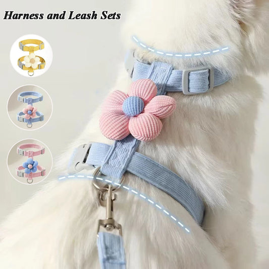 Cat Harness and Leash Set - Adjustable Breathable Walking Vest