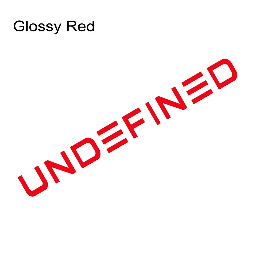 Four Sizes UNDEFINED Car Stickers Styling Car Body Window Windshield Bumper Motorcycle Decor Vinyl Film Decal Auto Accessories