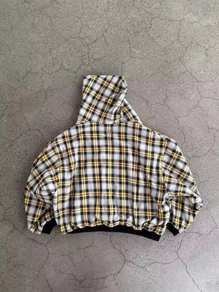Women's Reversible Plaid Zip-Up Hoodie