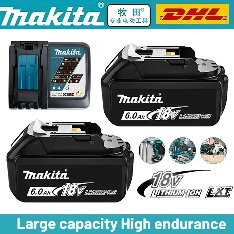 Genuine 6Ah  9Ah makita BL1860 18V Battery Power Tools Li-ion Replacement LXT BL1850 BL1840 for 18V Screwdriver