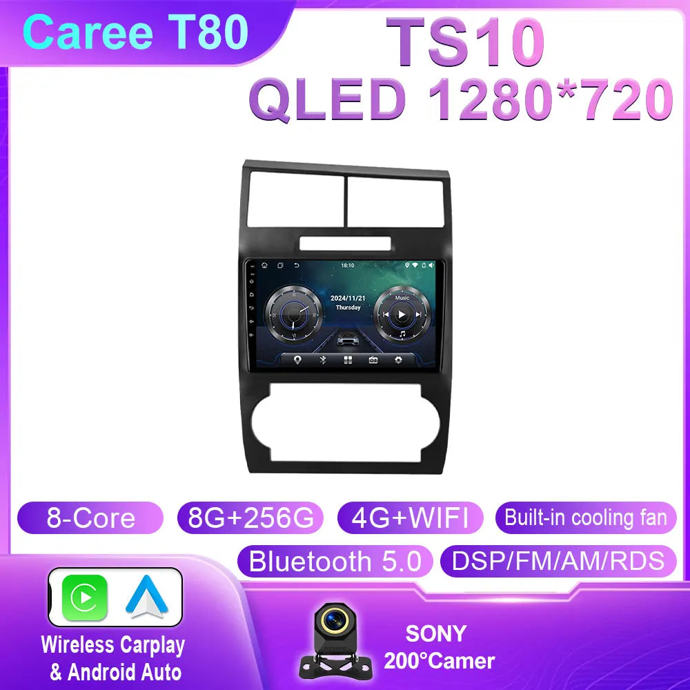 Car Radio Carplay For Dodge Charger LX 2005-2010 For Dodge Magnum 2 2003-2007 Navigation GPS Android Auto Stereo 4G Wifi No 2din