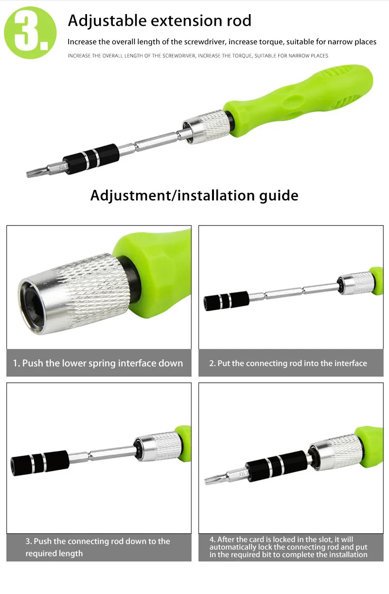 32 in 1 Screwdriver Set Cool Gadgets Stocking Stuffers Christmas Gifts For Dad Grandpa Husband Multi Functional Screwdriver