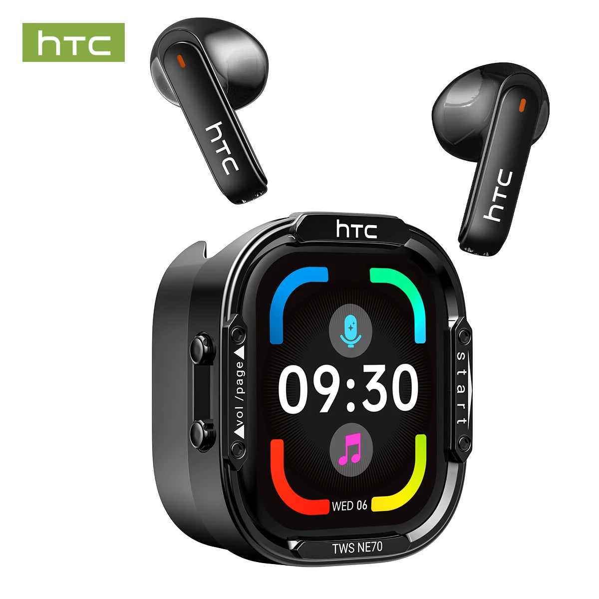 HTC NE70 Bluetooth V6.0 Headphones Smart Touchscreen Wireless Earphones AI Translator Earbuds Gaming Earbuds HD Bass
