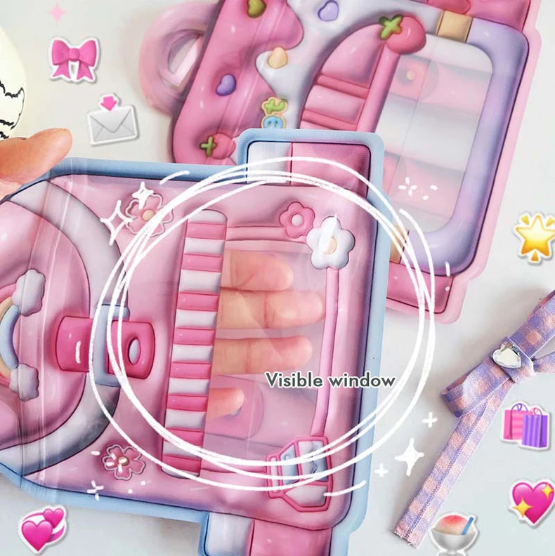 10/50PCS Zipper Cartoon Storage Bag Cute 3D Cartoon Backpack Small Items Storage Bag Valentine Day Birthday Gift Packaging Bag