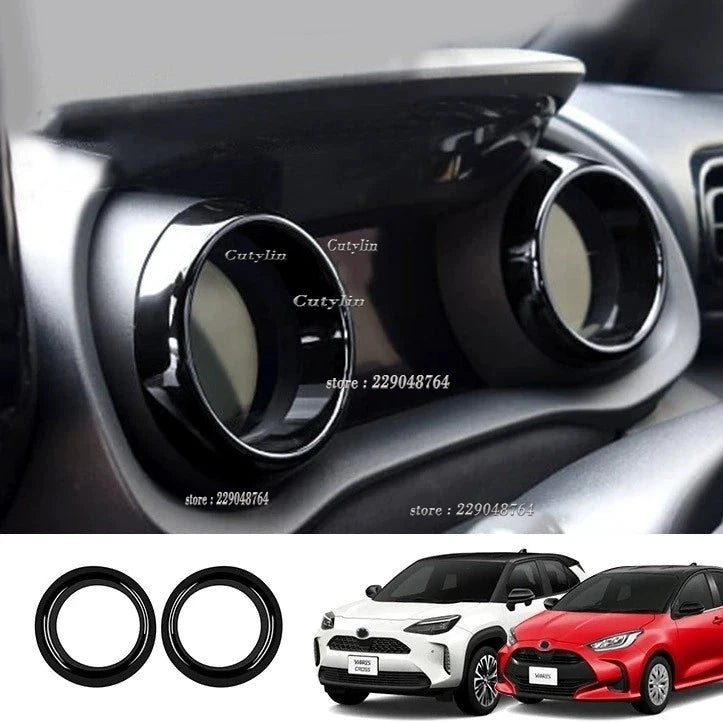 For Toyota Yaris Cross 2020 2021 2022 2023 ABS Black Car Accessories Window Switch Decoration Steering Wheel Frame Cover Trim