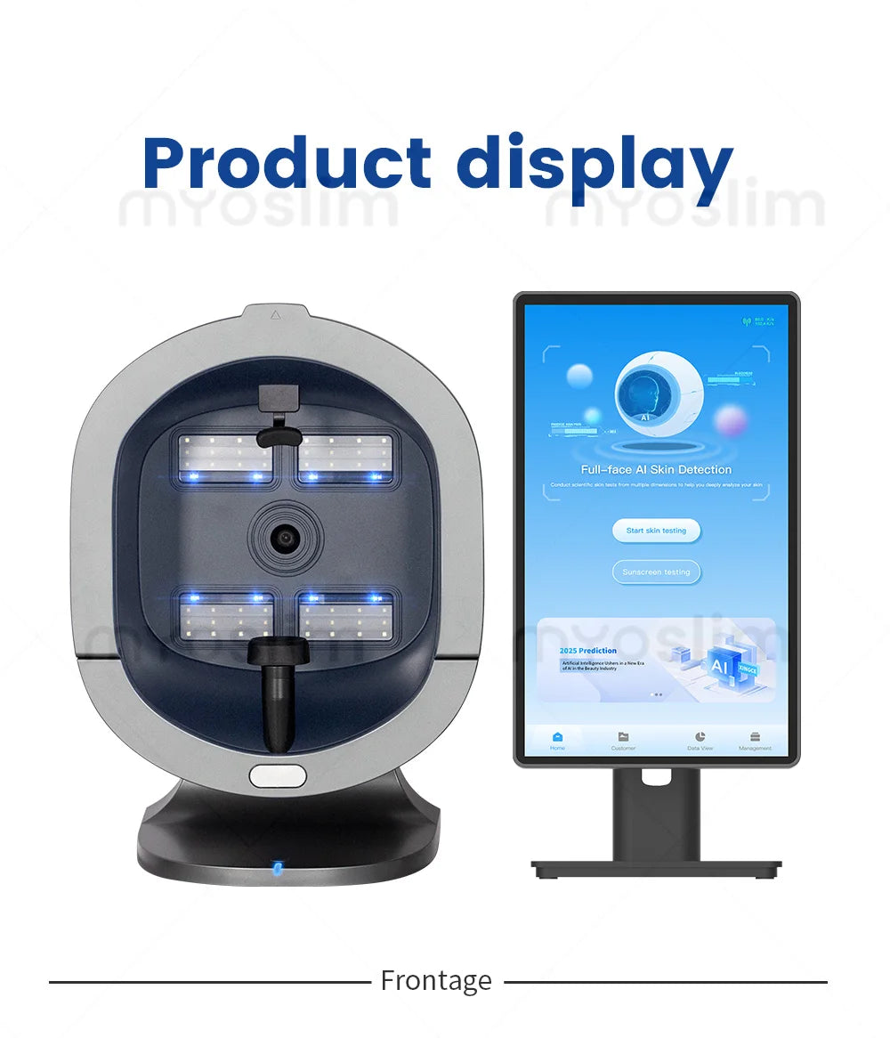21.5 Inch 3D Facial Skin Analyzer Machine AI 8 Light Spectrum Skin Care Scanner for Business Hair Analysis Beauty Care
