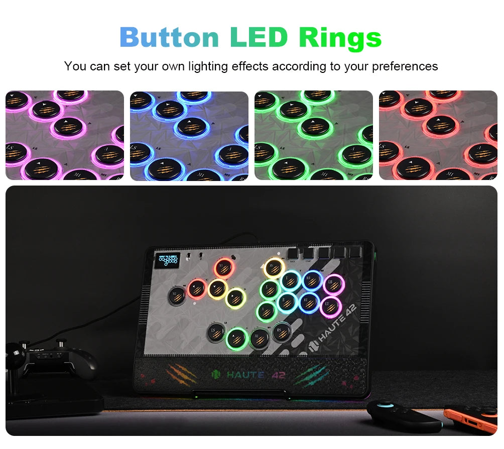 Haute42 C-AT Magnetic Leverless Hitbox Controller Stickless Arcade Controller Keyboard For PC/PS4/PS5/Switch Hitbox Fightstick