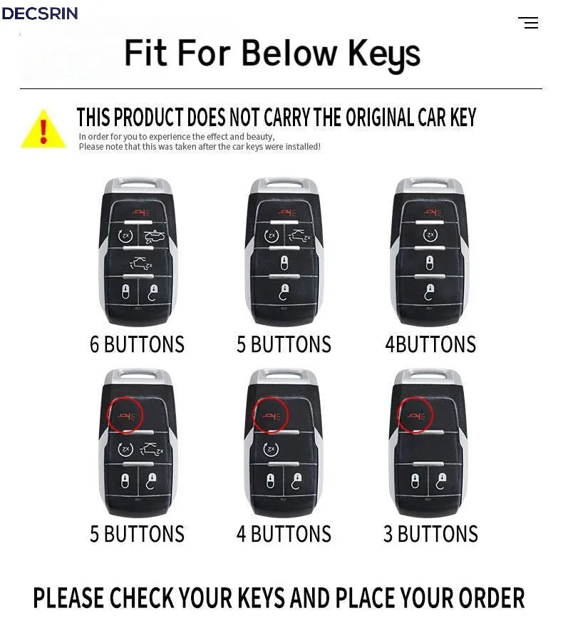Remote Key Fob Case Cover - Dodge RAM 1500-5500 (2019-2022)