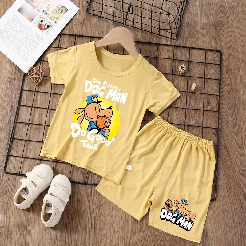 Stretchy Dog Loungewear Pajama Suit - Summer Homewear