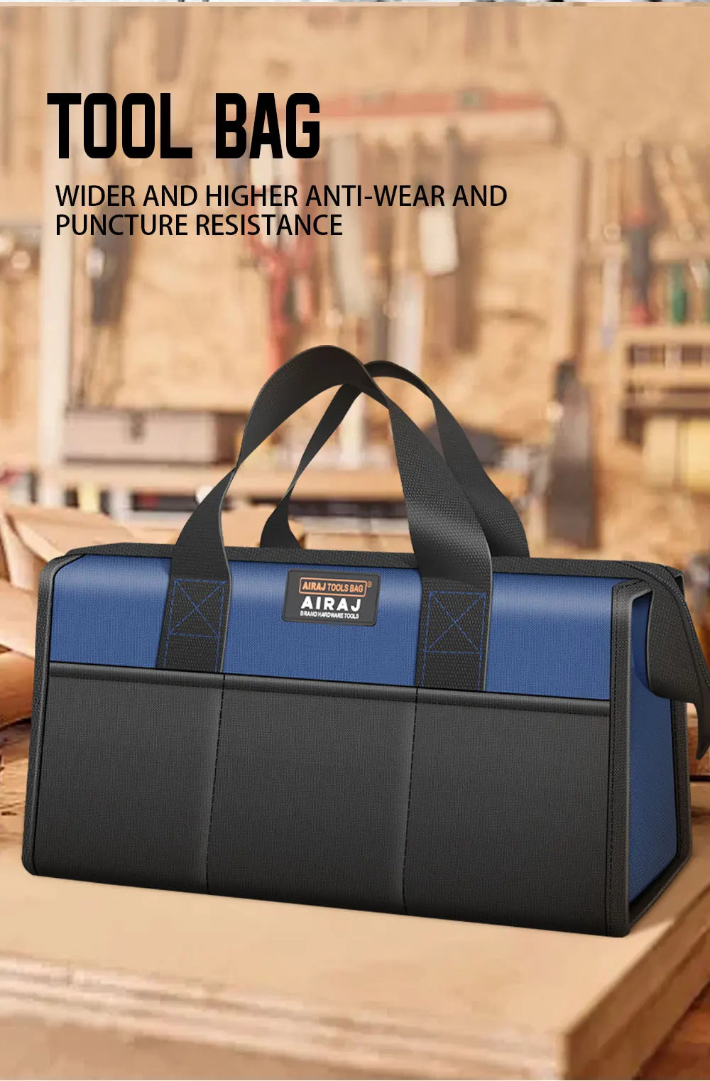 AIRAJ Multifunctional Tool Bag Electric tool storage bag for electricians Waterproof Wear-Resistant Large Capacity Hand Bag