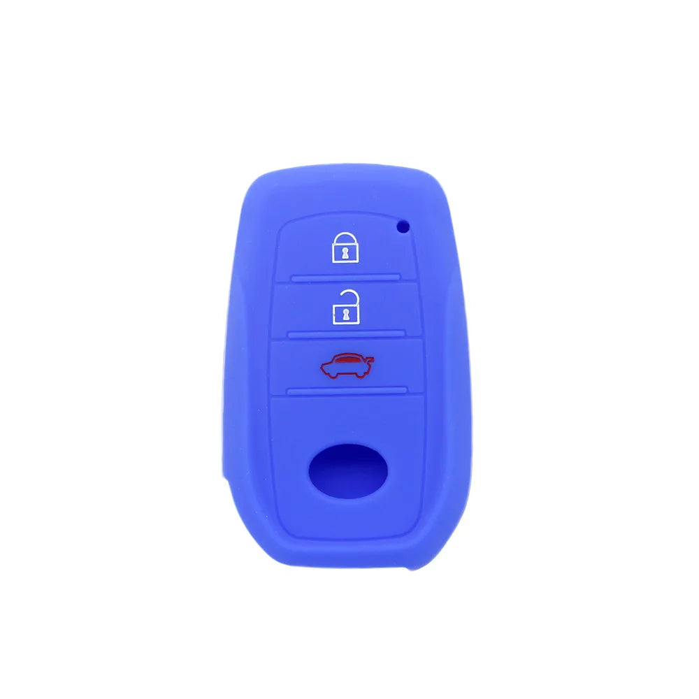 Car Key Silicone Case For Toyota Highlander Land Cruiser Riez 86 Rav4 Prado Innove Camry Hilux 3 Buttons Remote Key Supplies