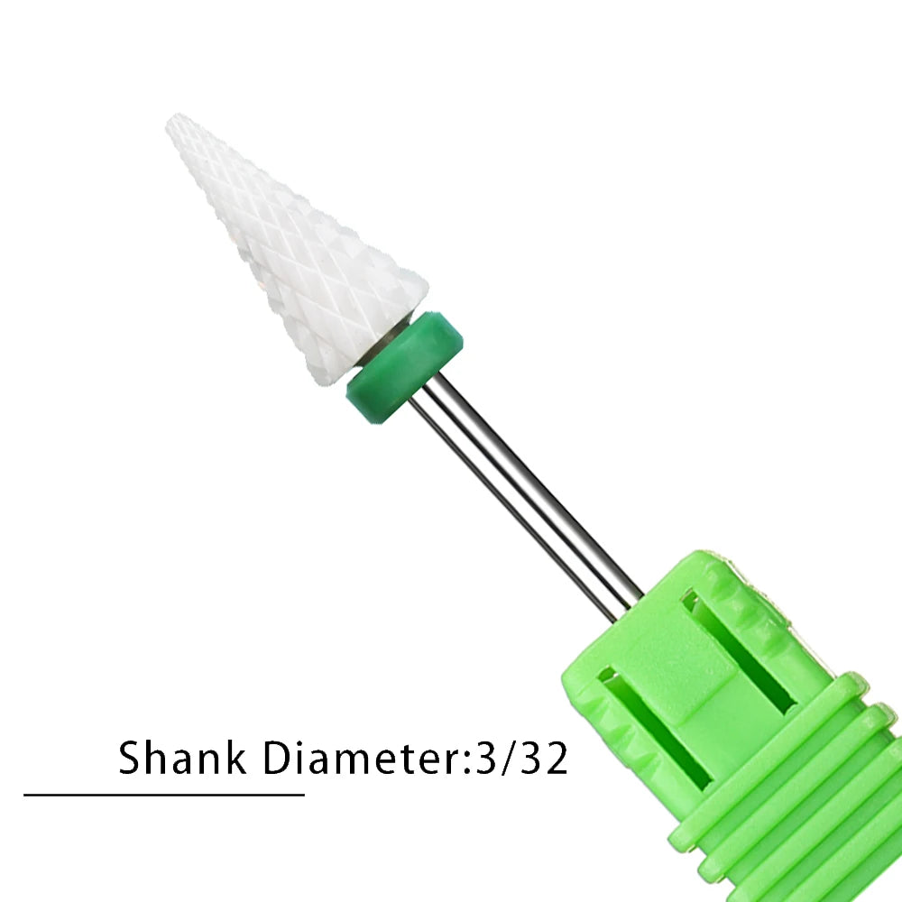 Nail Drill Bits Flame Ceramic Cutters for Manicure Electric Pedicure Nail Bits Gel Polish Remover Files Burr Nail Accessories