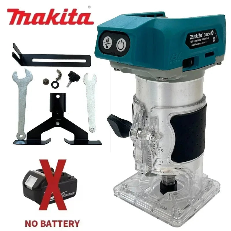 Makita DRT50 18V LXT Cordless Trimmer, Brushless Motor, Professional Rechargeable Slotting and Milling Tool,Edge trimmer