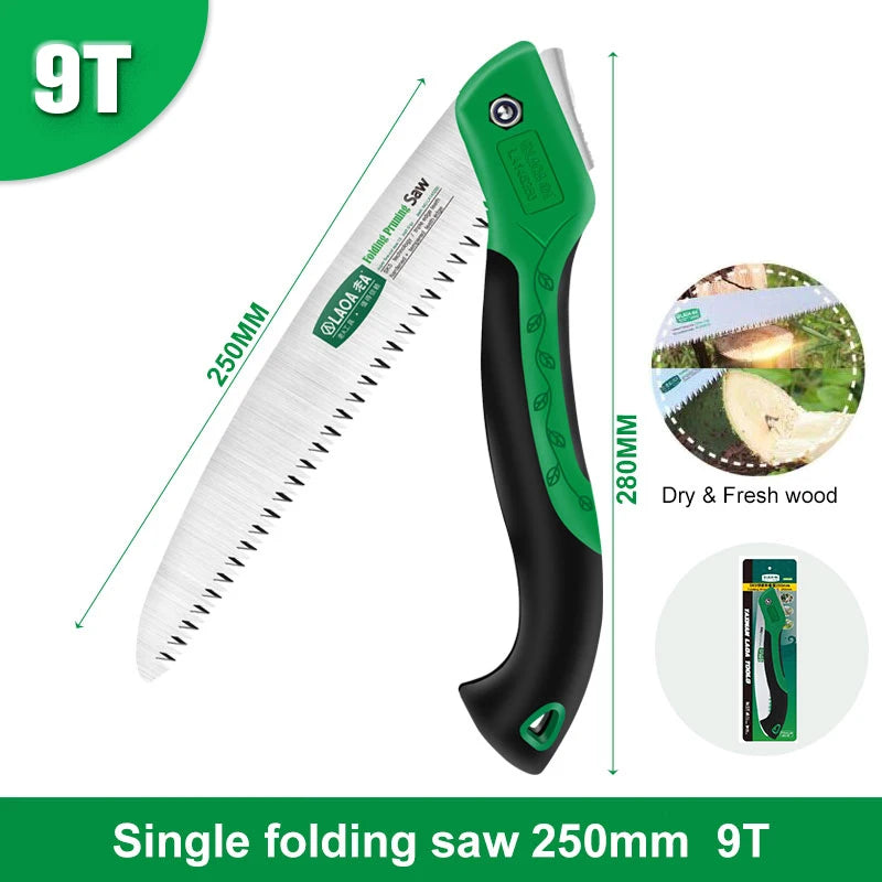 LAOA SK5 Folding Garden Saw – Portable Hand Pruning Saw for Branches, Camping & Logging