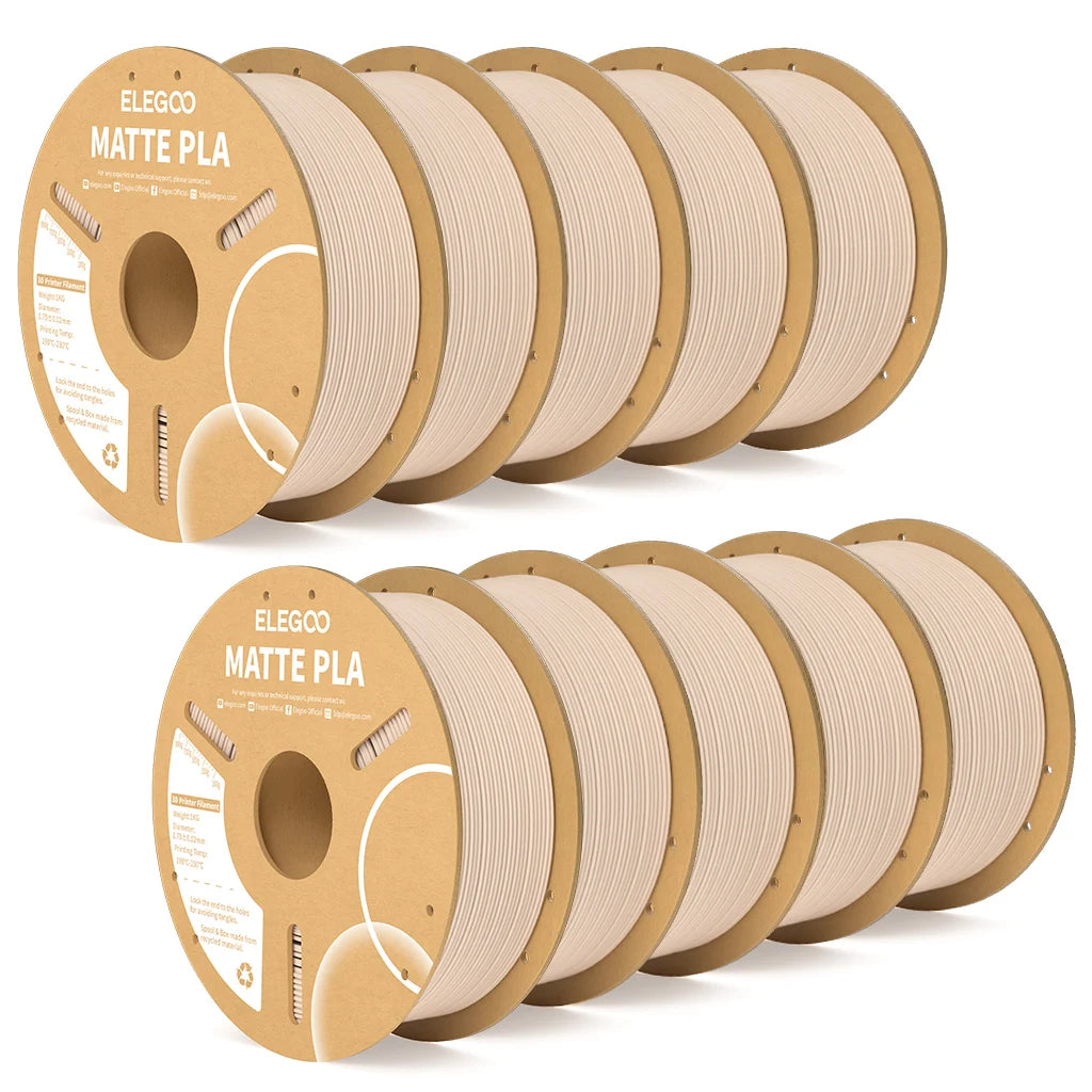 ELEGOO Matte PLA Filament 1KG,1.75mm FDM 3D Printer Filament Dimensional Accuracy +/- 0.02mm, 1kg Carboard Spool (2.2lbs)