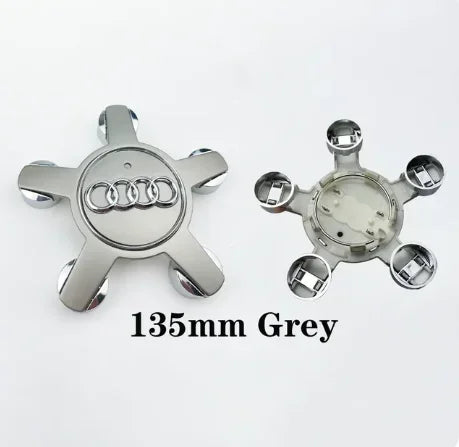 Audi 4pcs Wheel Center Caps - 60mm, 61mm, 68mm, 69mm