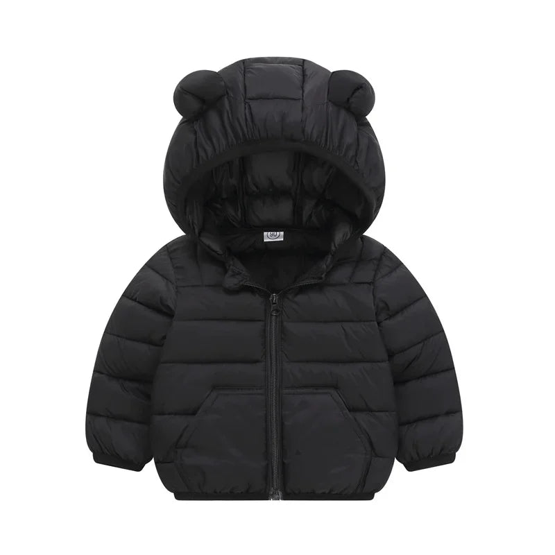Kids Padded Hooded Zip Coat - Casual Winter Jacket, 2-6 Years